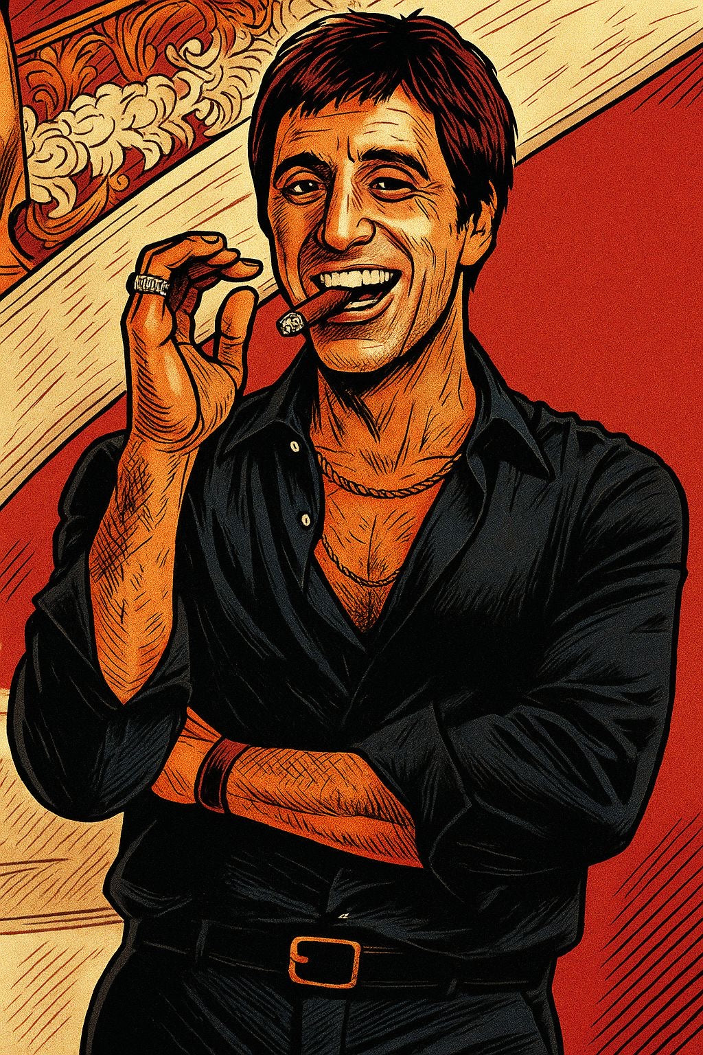 Say Hello to Power – Tony Montana Canvas Frame