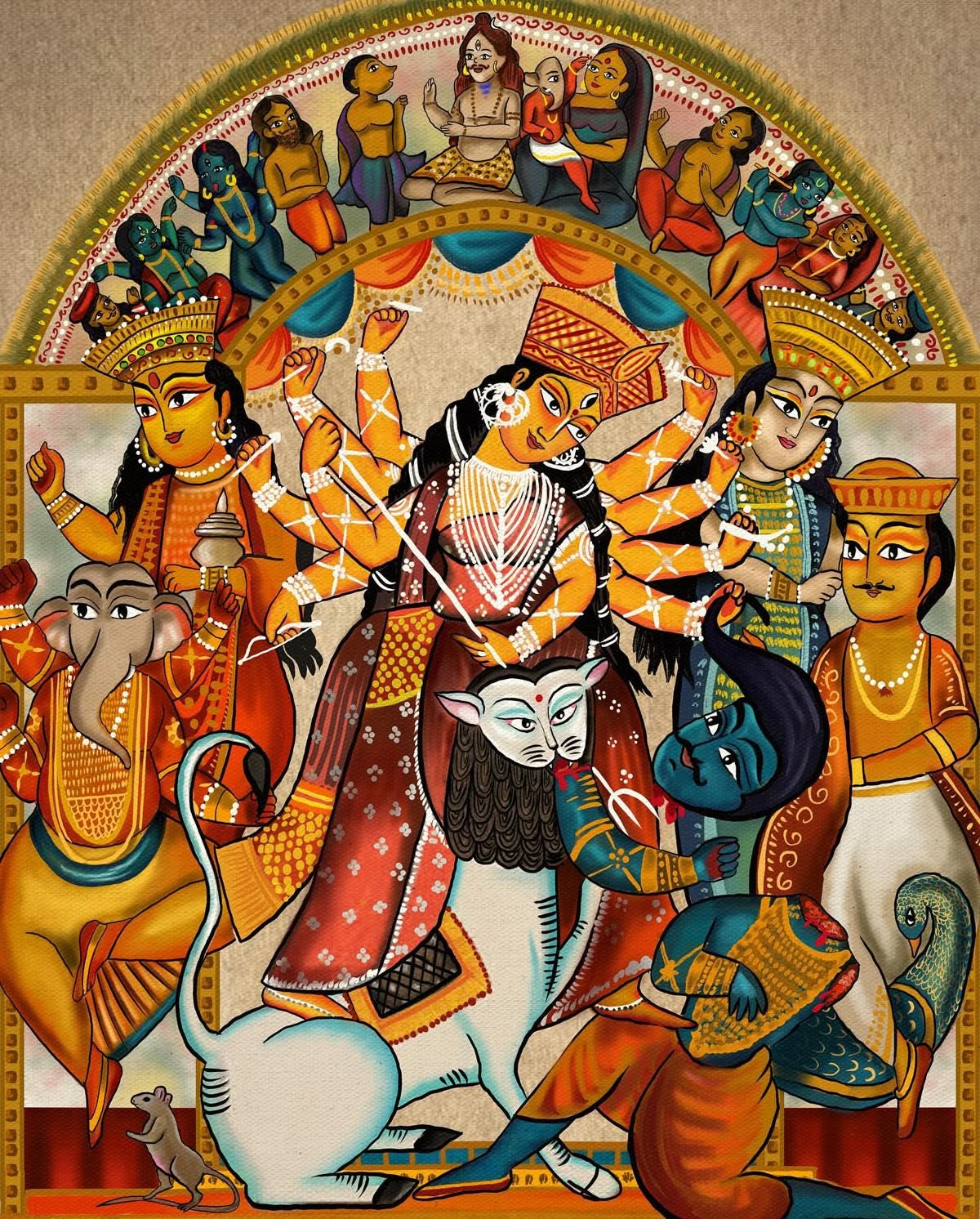 Triumph of Good – Maa Durga Slaying Evil