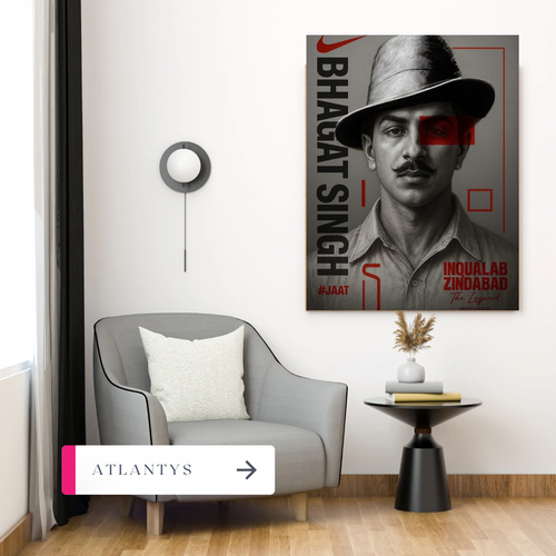 Bhagat Singh Canvas – The Revolutionary Wall Art