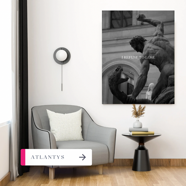 I Refuse to Lose – Warrior vs Snake Canvas Frame