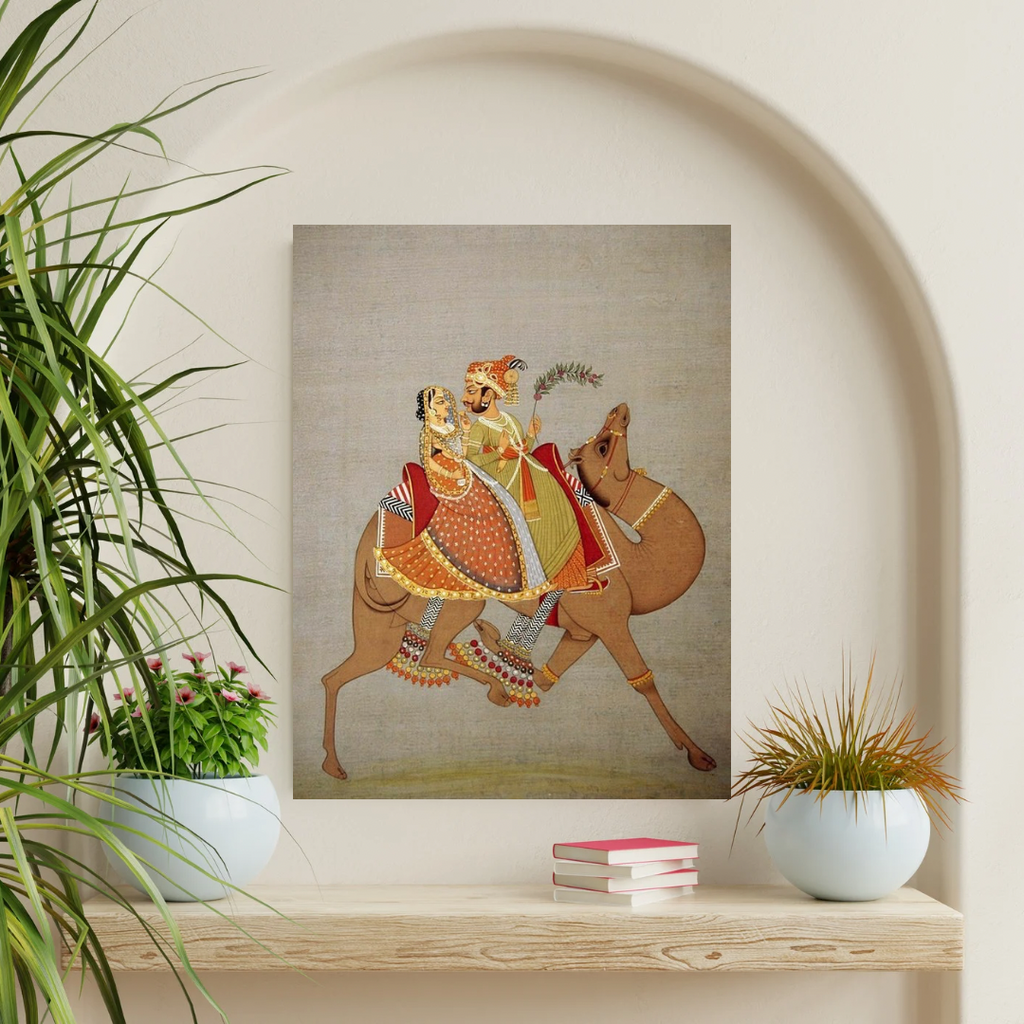 Regal Journey – King & Queen on Camel