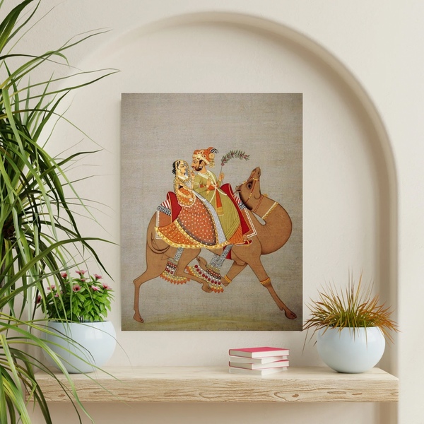 Regal Journey – King & Queen on Camel